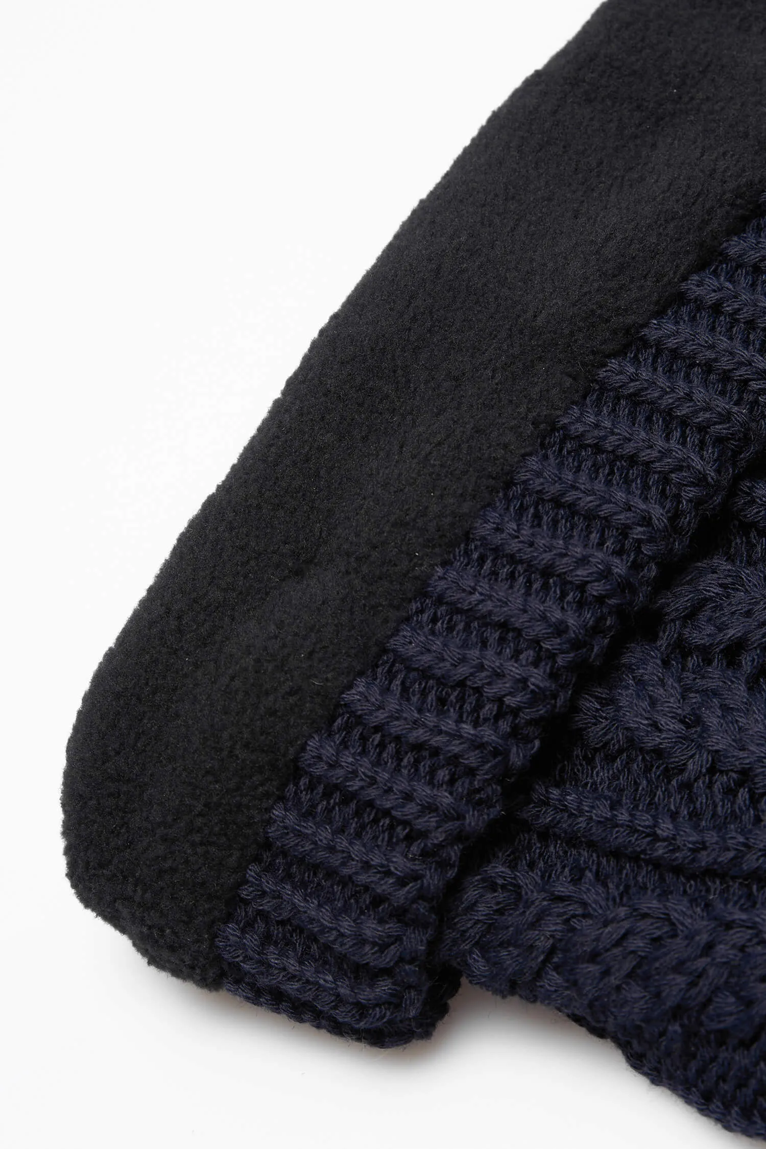 Chunky Knit Bobble Hat - Deep Navy