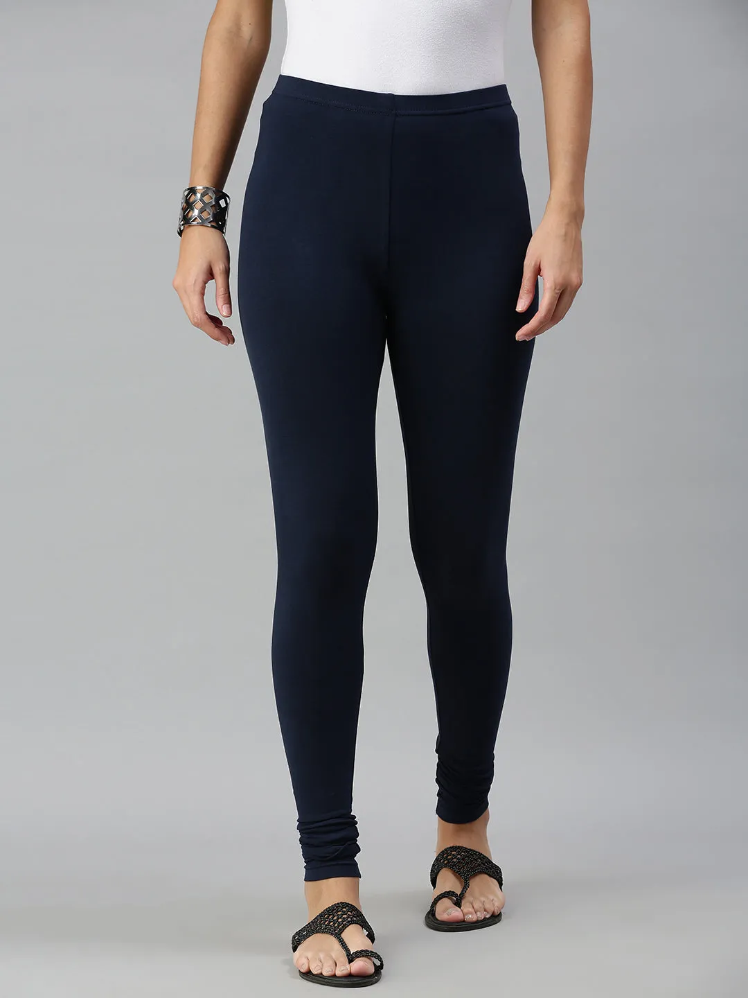 Churidar Leggings-Dark Navy Blue