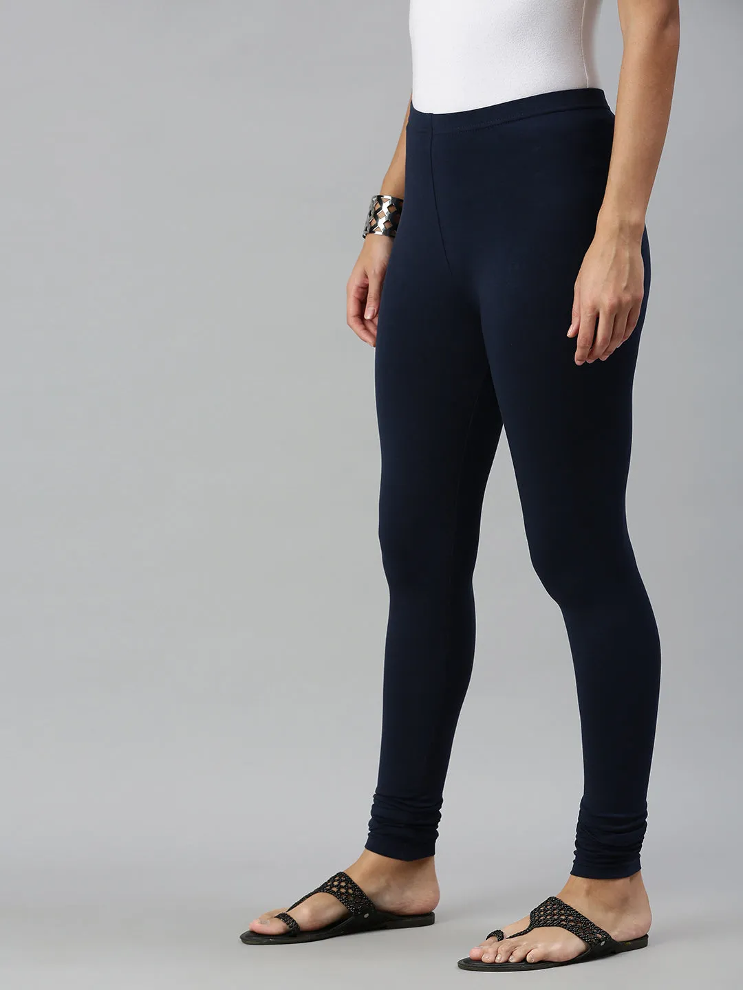 Churidar Leggings-Dark Navy Blue