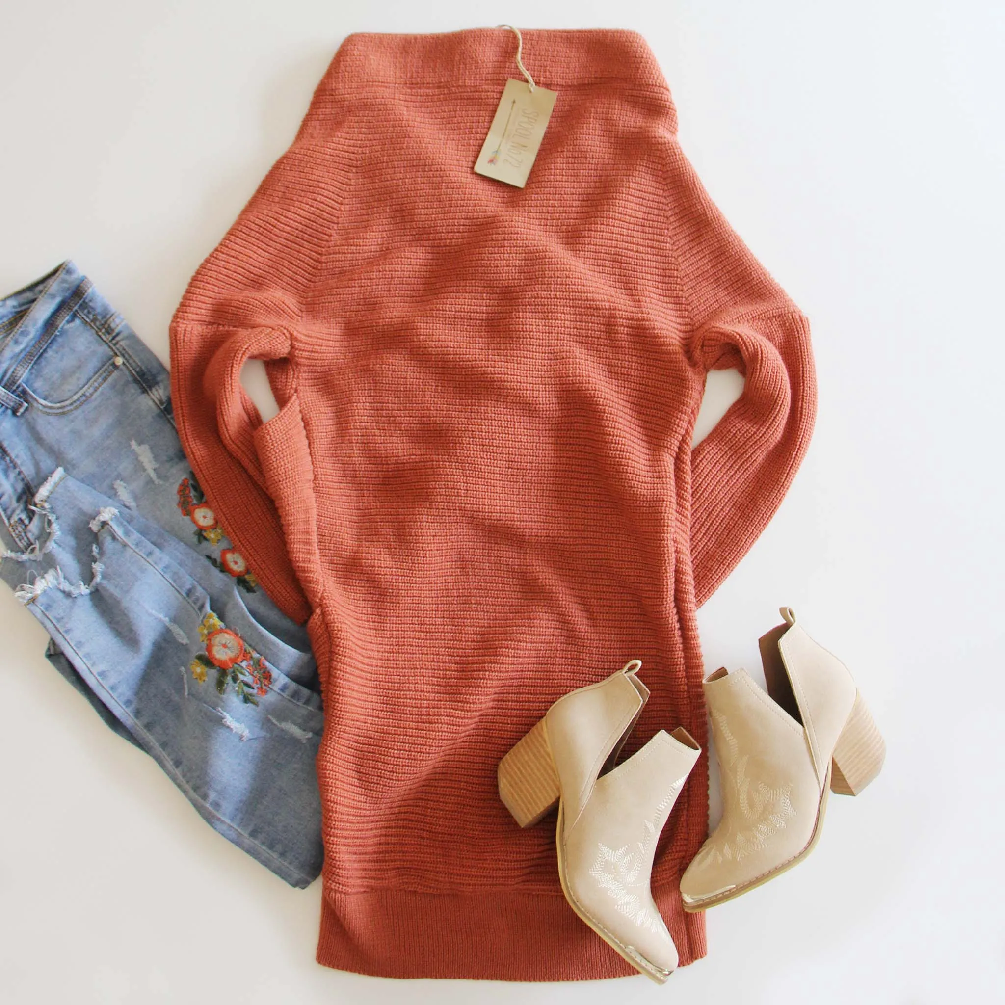 Cinnamon Spice Sweater Dress