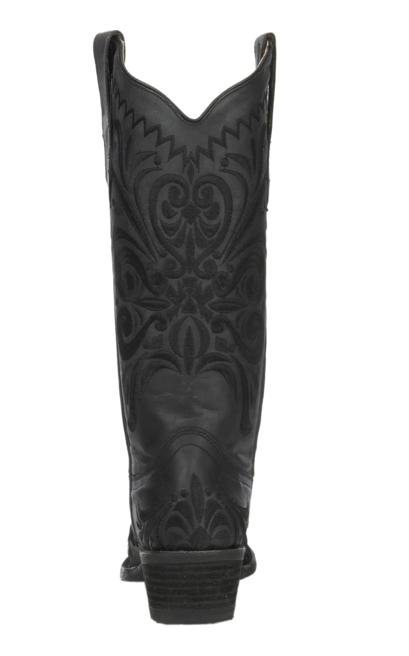 Circle G by Corral Women's Black Filigree Embroidery Cowboy Snip Toe Boots