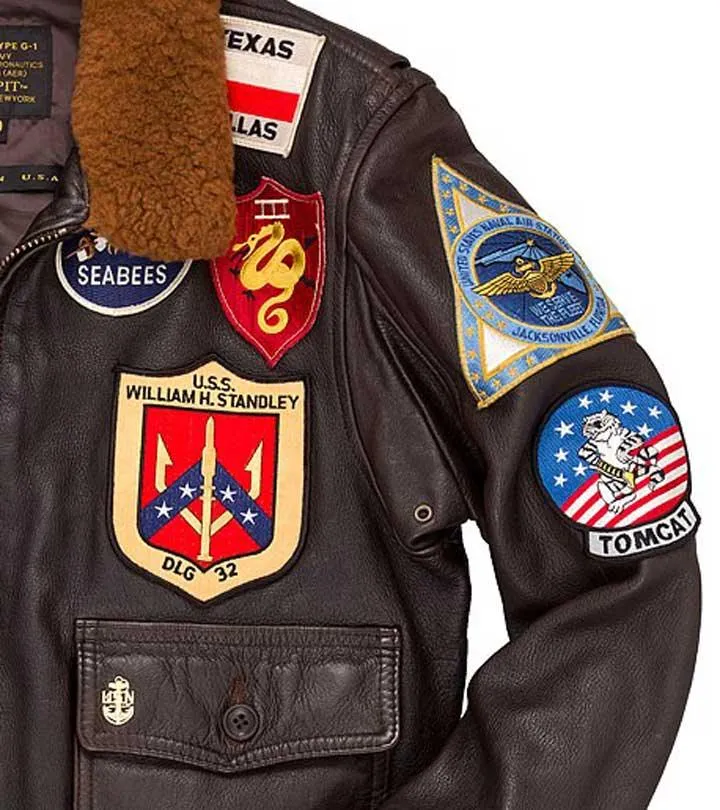 Cockpit USA Mens Top Gun II Navy G-1 Leather Flight Jacket