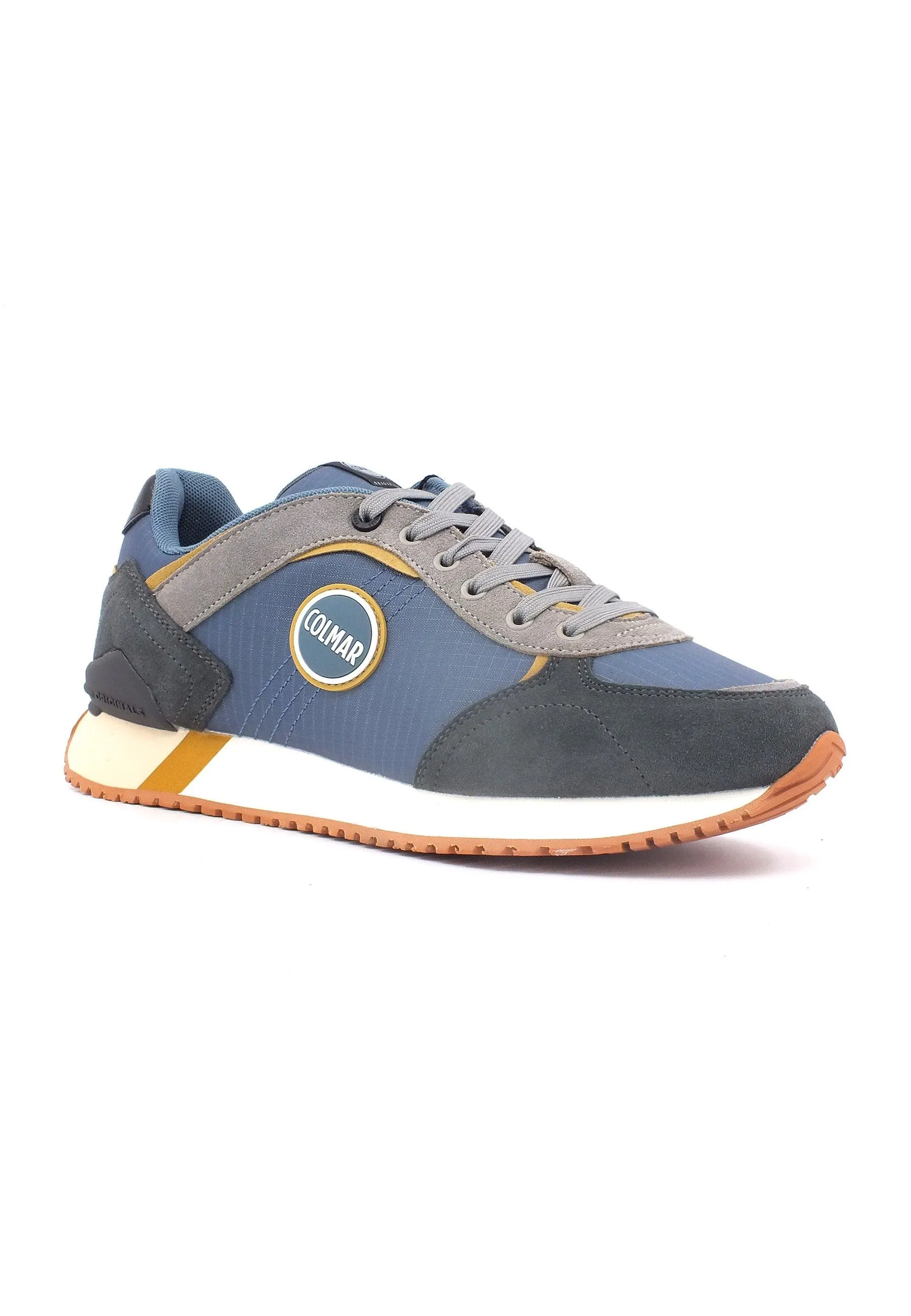 COLMAR Sneaker Uomo Steel Blue Grey Ochra TRAVIS-PLUS-SHADES