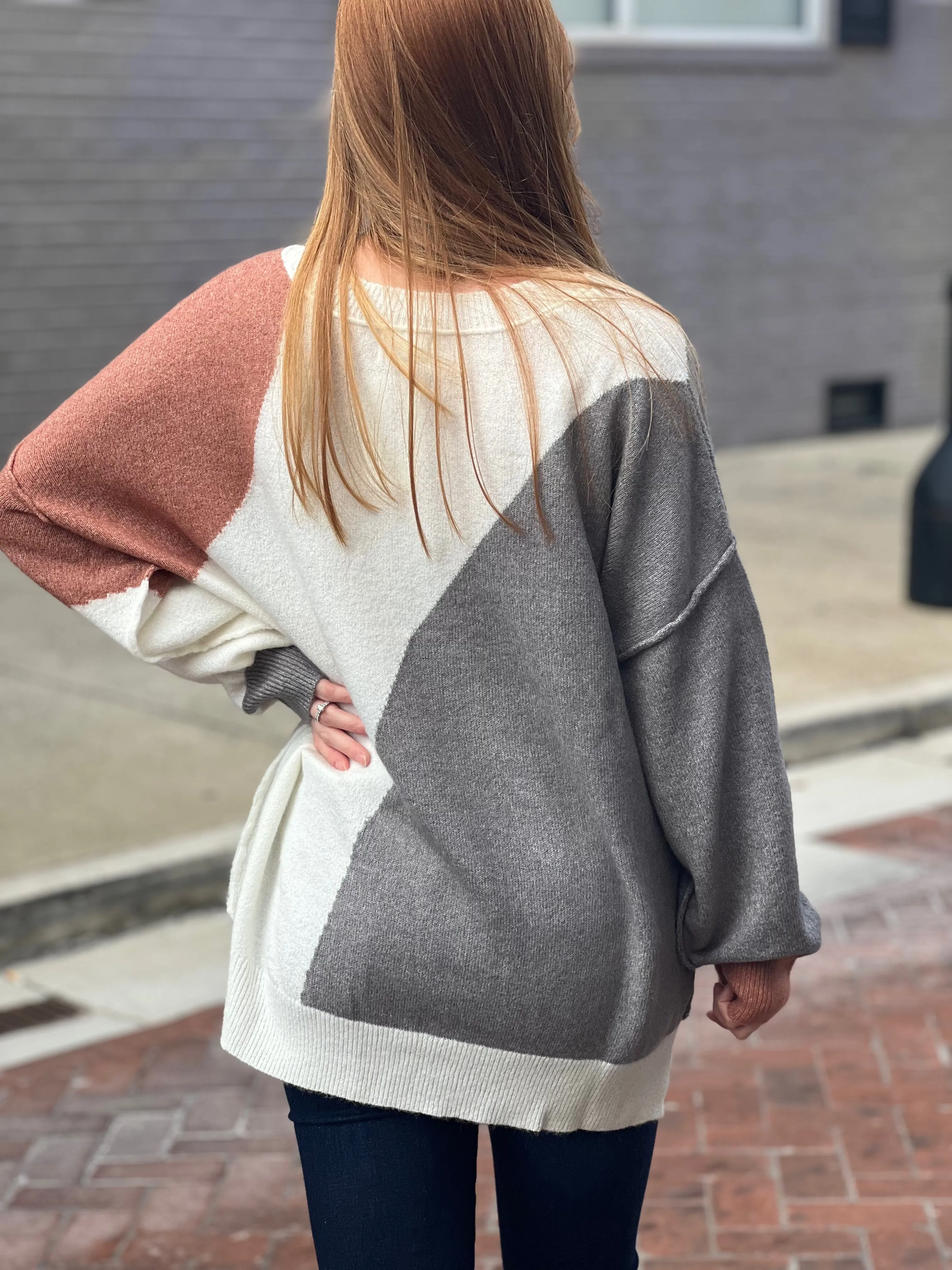 Colorblock Knit Sweater