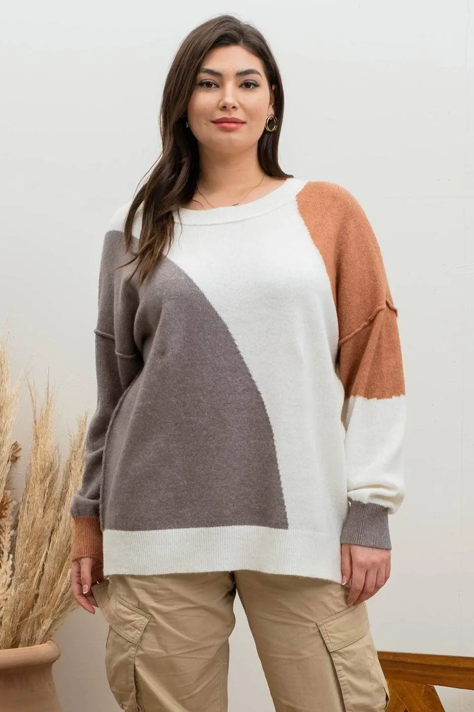 Colorblock Knit Sweater