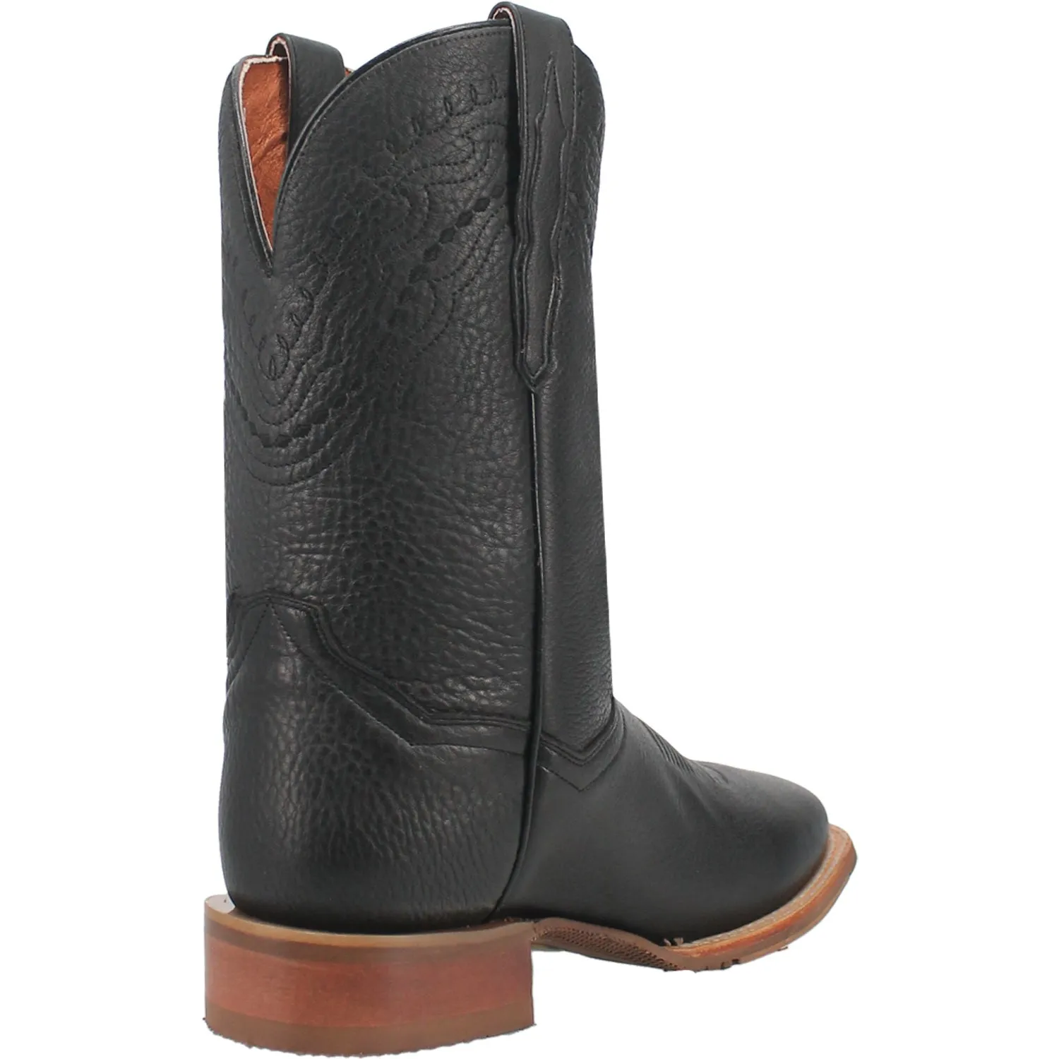 Dan Post Mens Milo Black Leather Cowboy Boots