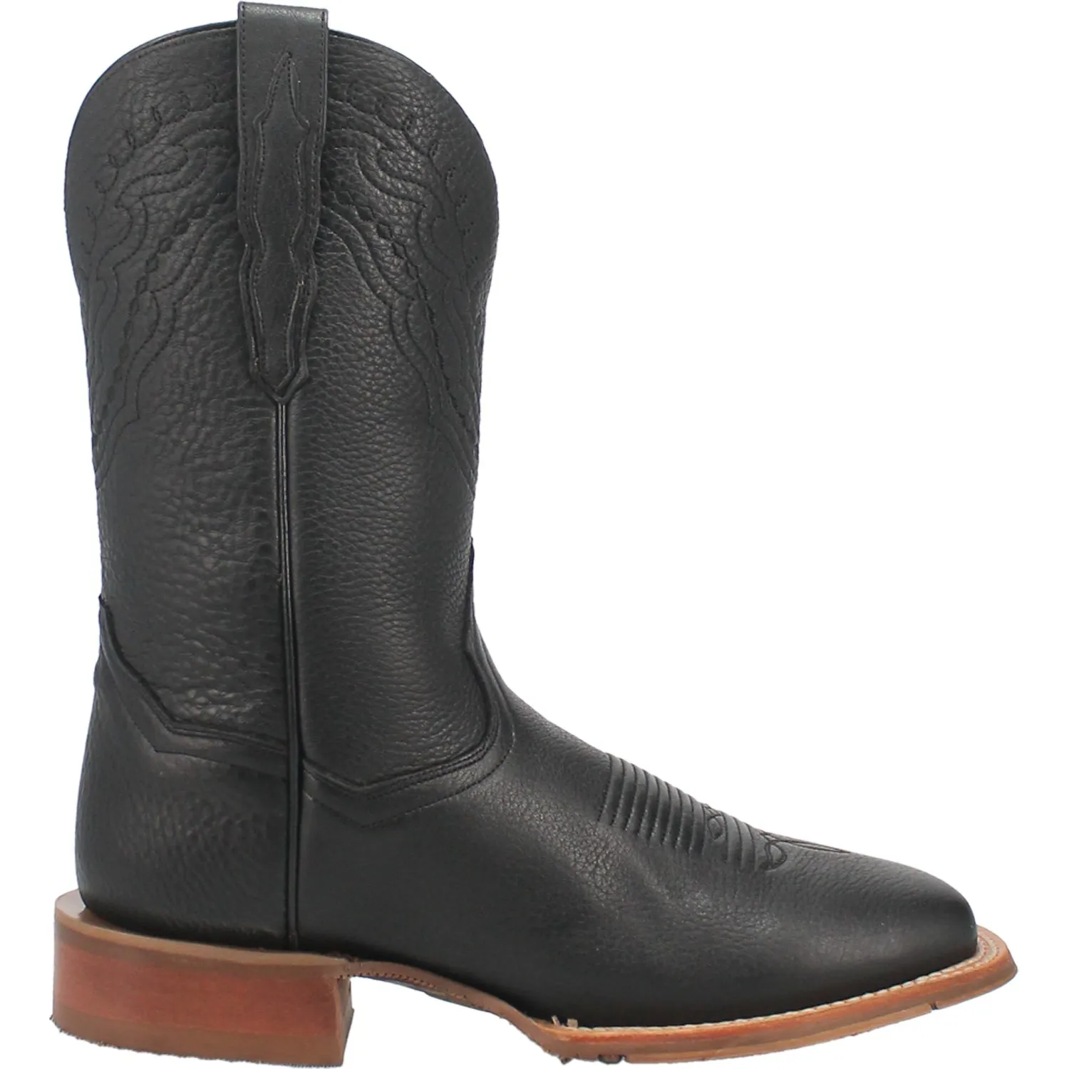 Dan Post Mens Milo Black Leather Cowboy Boots