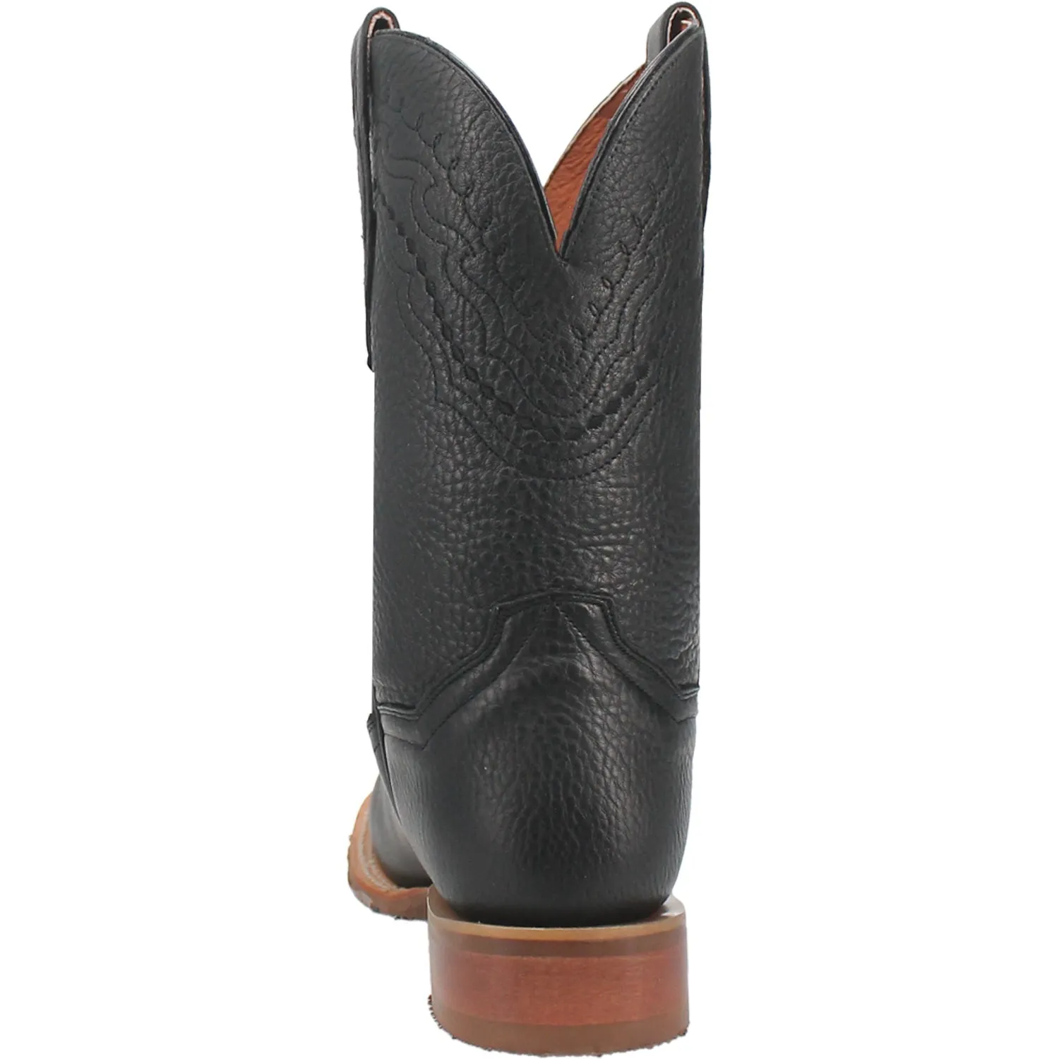 Dan Post Mens Milo Black Leather Cowboy Boots