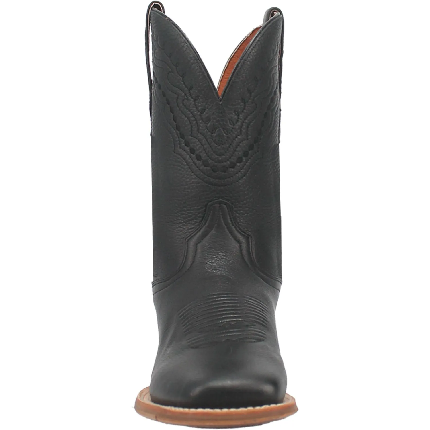 Dan Post Mens Milo Black Leather Cowboy Boots