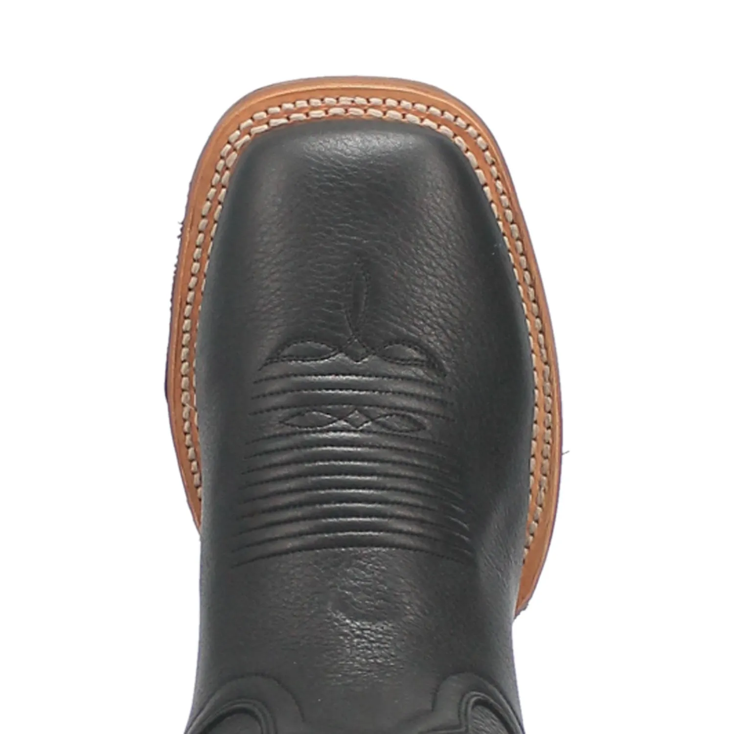 Dan Post Mens Milo Black Leather Cowboy Boots