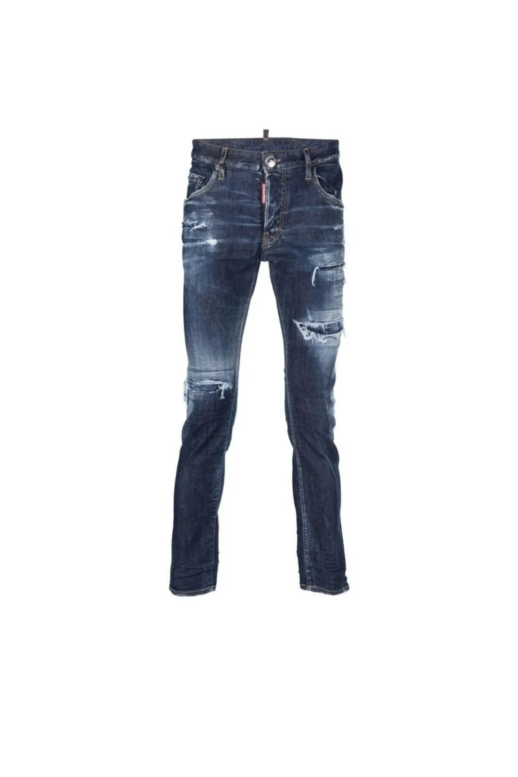 Dsquared2 Distressed Tapered Jeans Blue