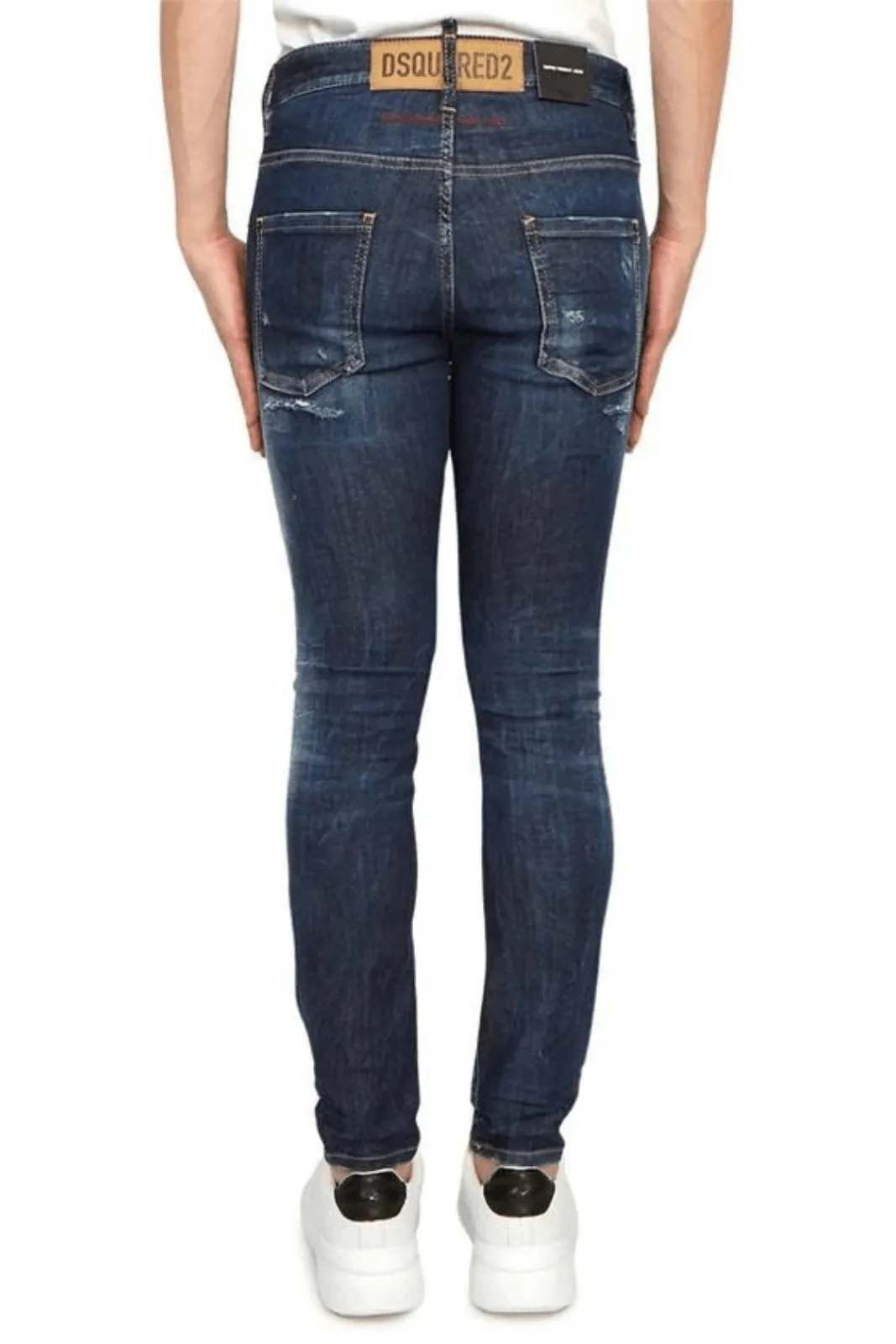 Dsquared2 Distressed Tapered Jeans Blue