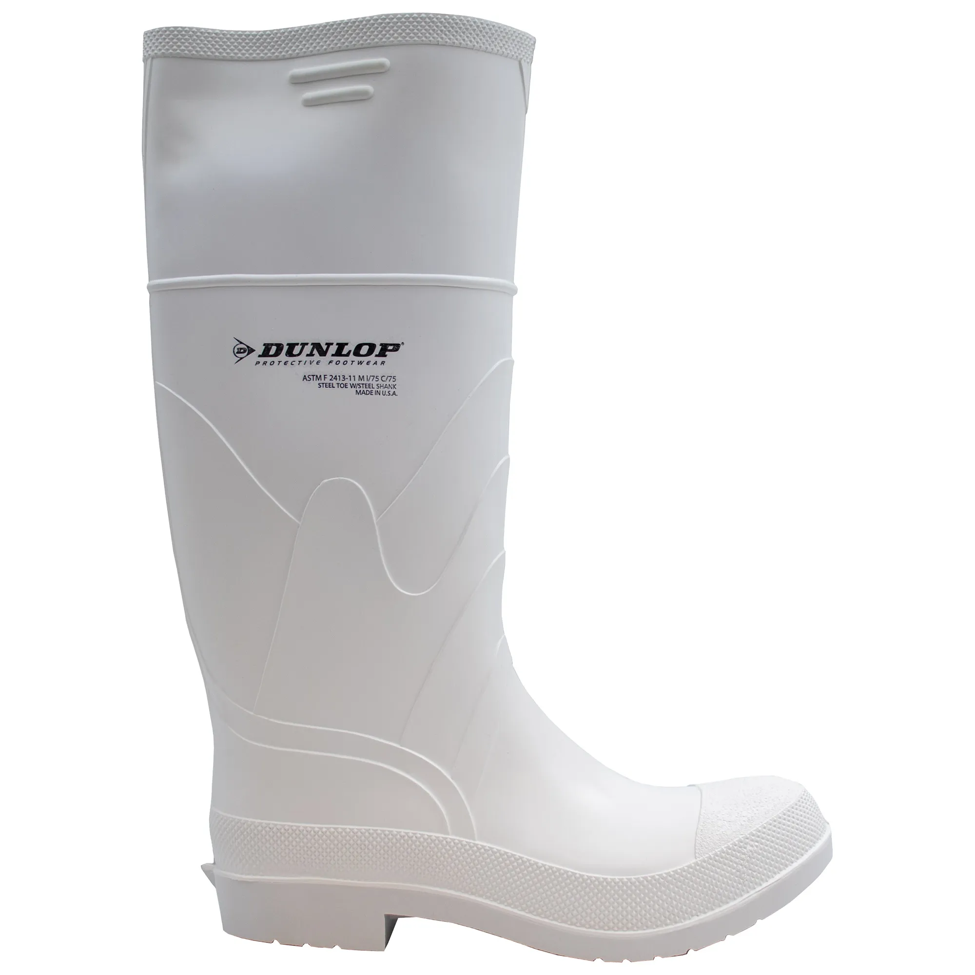 Dunlop 81012 White PVC Steel Toe Boots