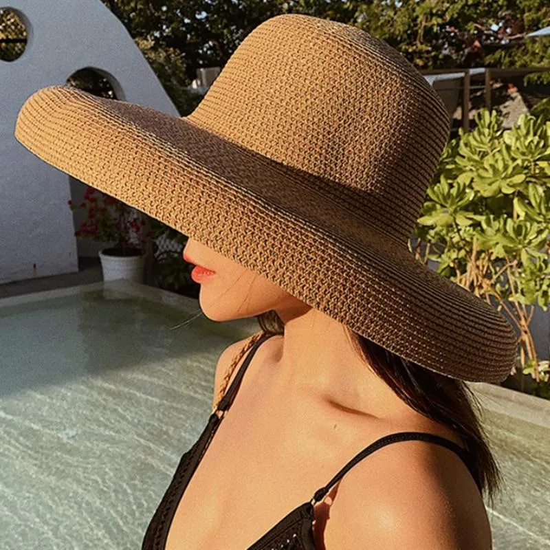 Elegant Wide Brim Straw Hat