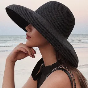 Elegant Wide Brim Straw Hat