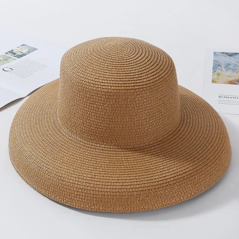 Elegant Wide Brim Straw Hat