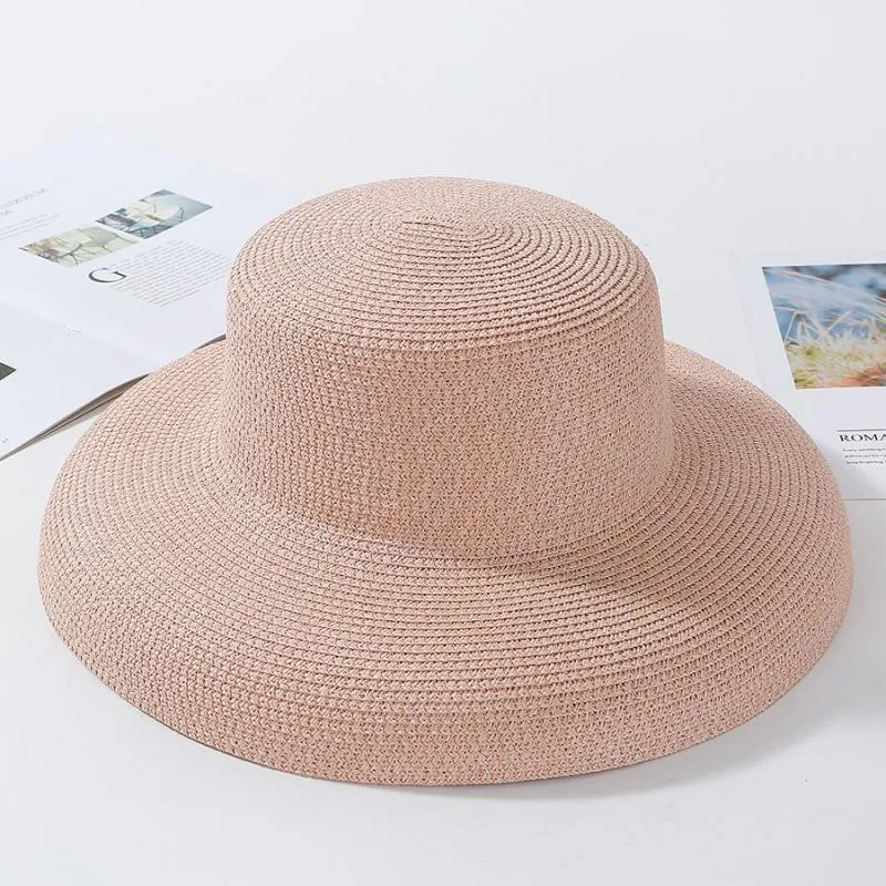 Elegant Wide Brim Straw Hat