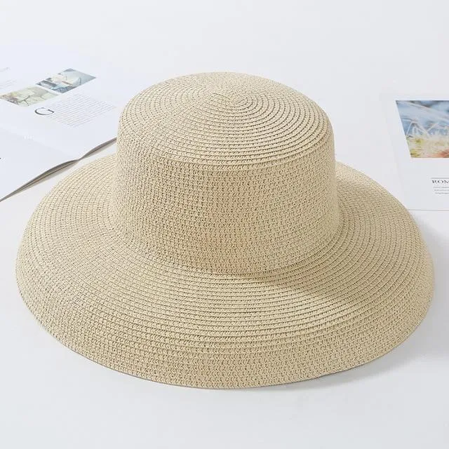 Elegant Wide Brim Straw Hat