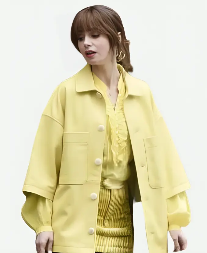 Emily In Paris S04 Lily Collins Yellow Jacket