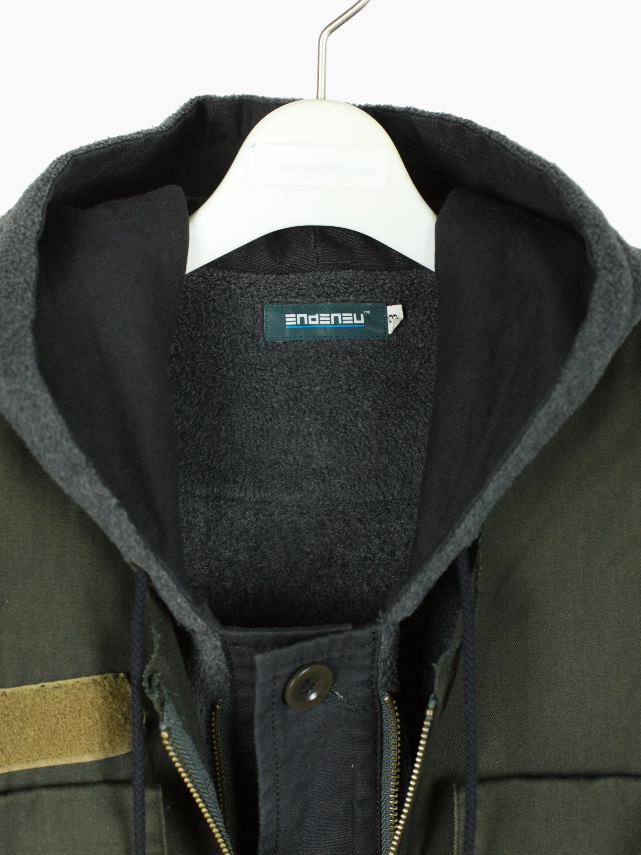 Endeneu 2-Piece Remade Modular Fleece Military Coat