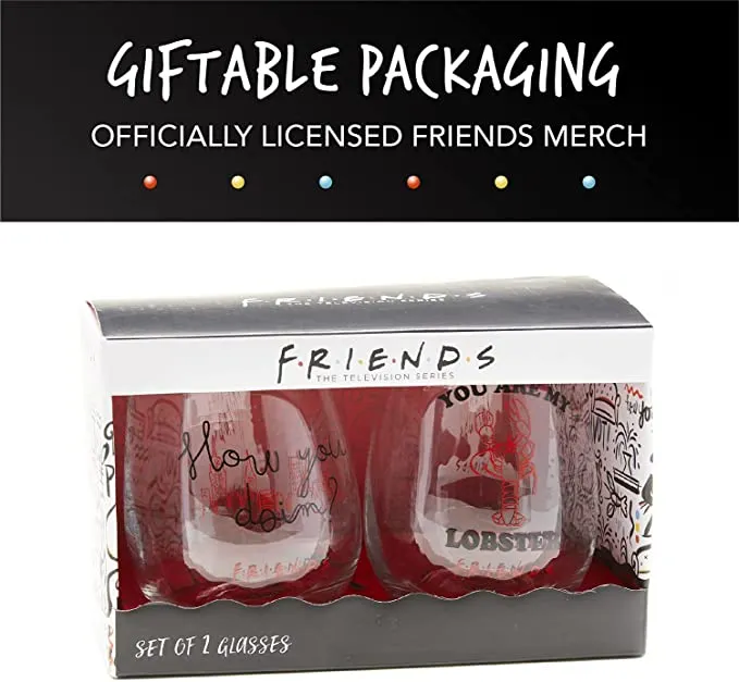 Friends Set of 2 Glasses