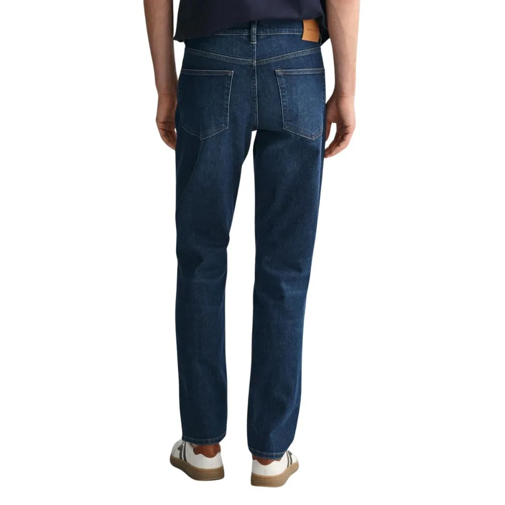 GANT Slim Dark Blue Worn In Jeans | Menswear Online