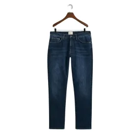 GANT Slim Dark Blue Worn In Jeans | Menswear Online