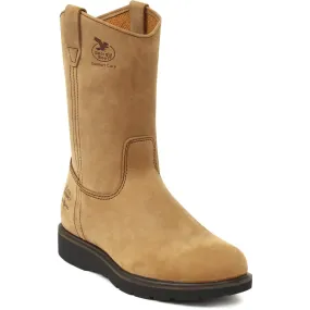 Georgia Farm 'n Ranch Mens Mississippi Tan Leather Wellington Work Boots