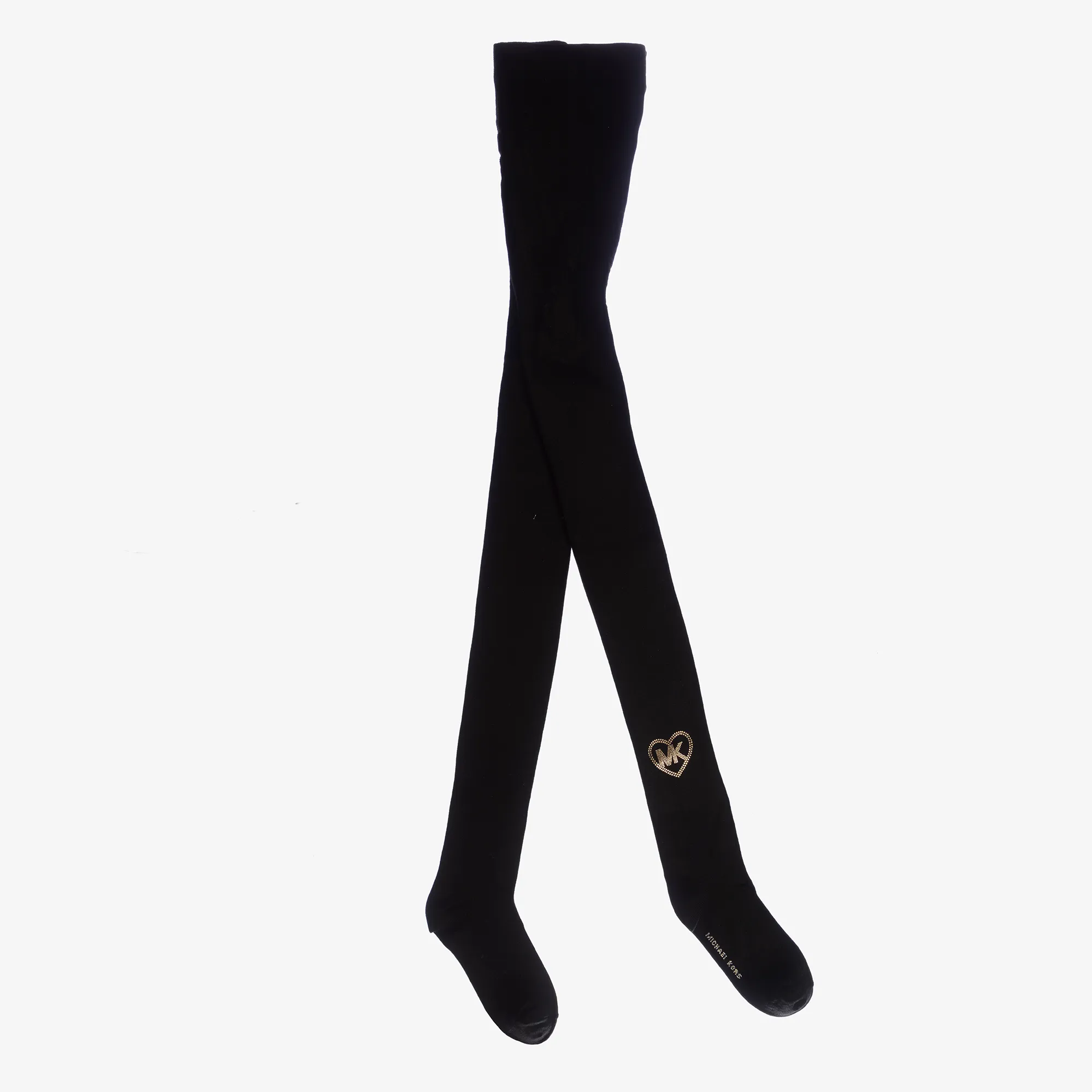 Girls Black MK Logo Tights 