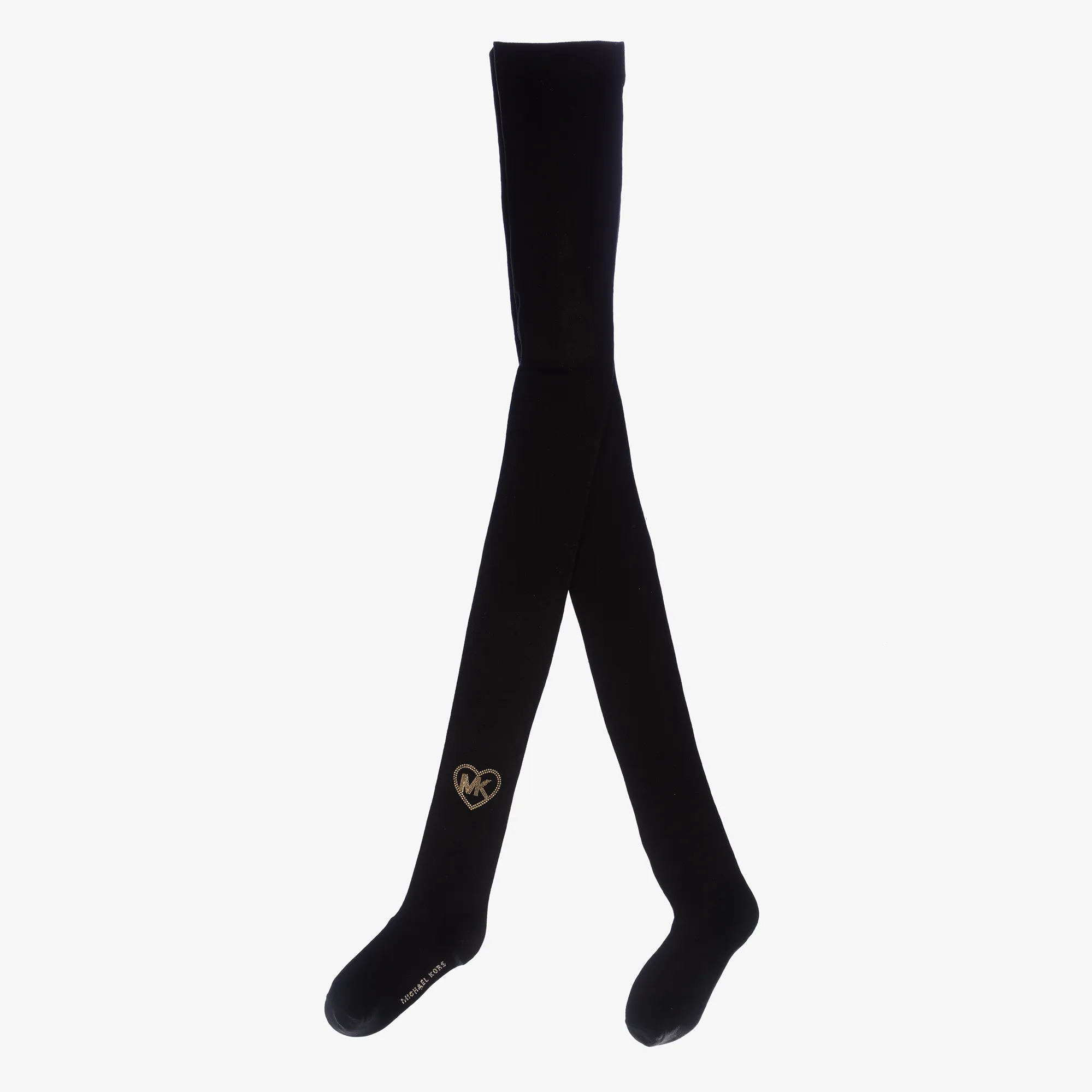 Girls Black MK Logo Tights 