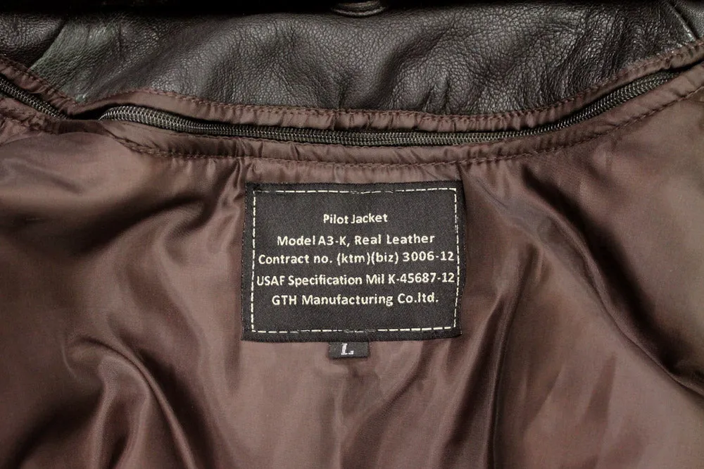 GTH A3-K BROWN LEATHER JACKET