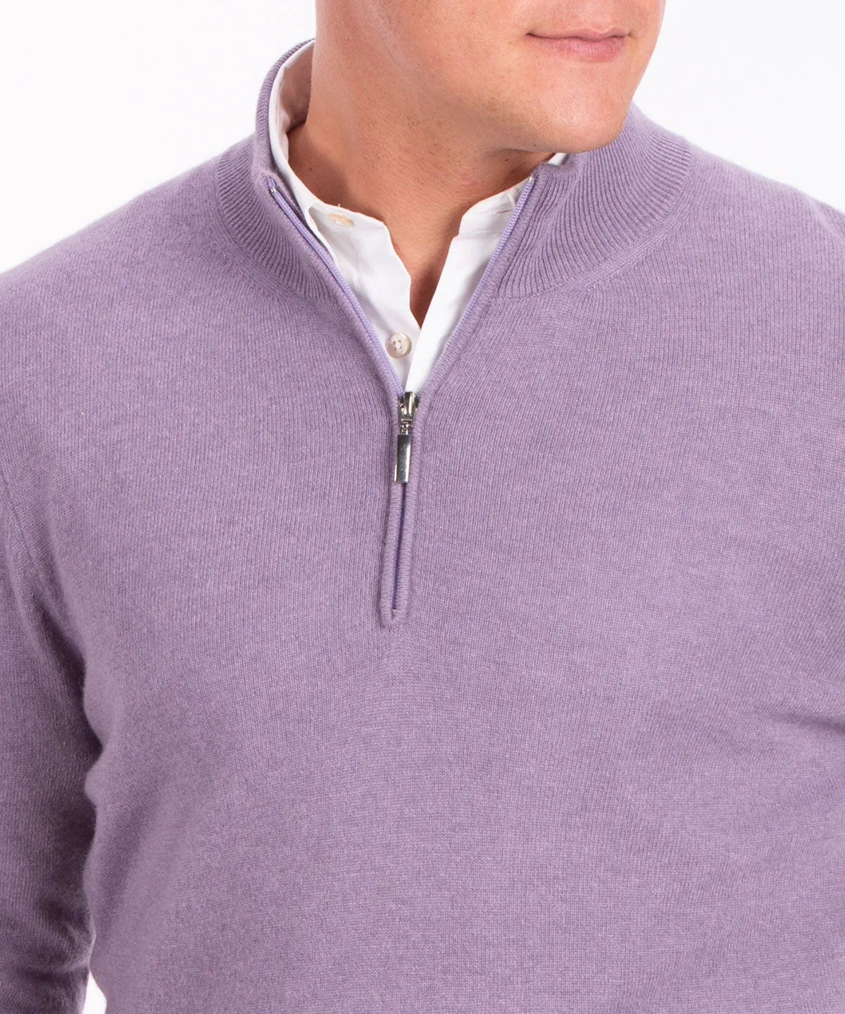 Heritage Italian 100% Cashmere Quarter-Zip Sweater