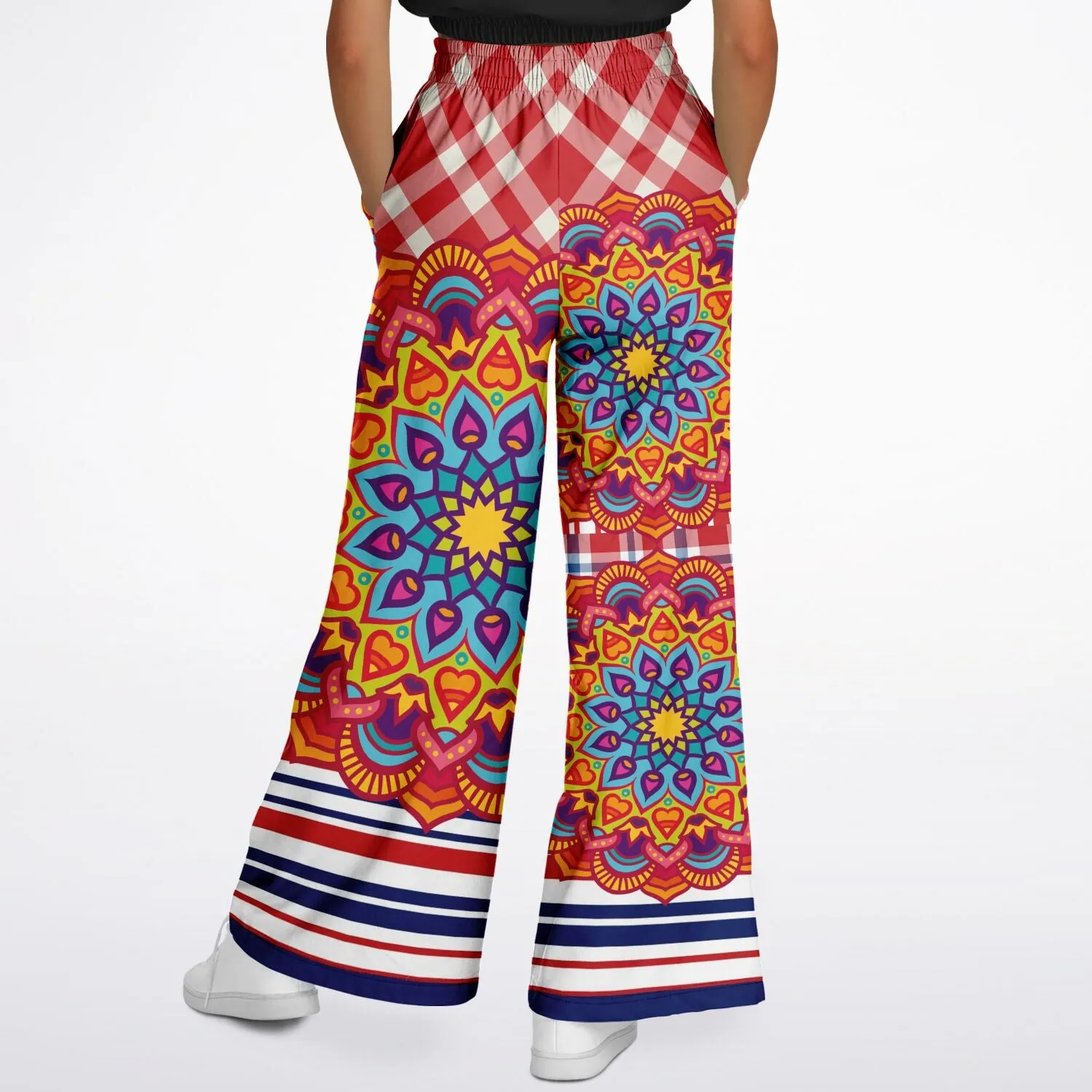 Hippy-Dippy Plaid Eco-Poly Stretchy Phat Bellbottoms