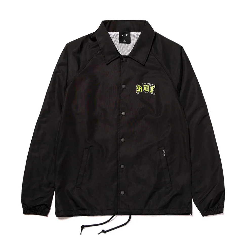 HUF DISCORDIA COACH JACKET // BLACK