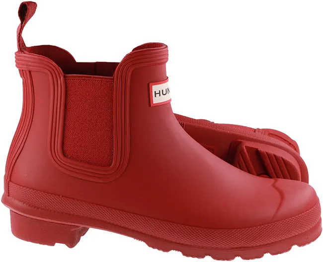 Hunter Wellies Womens Original Chelsea Boot Military Red