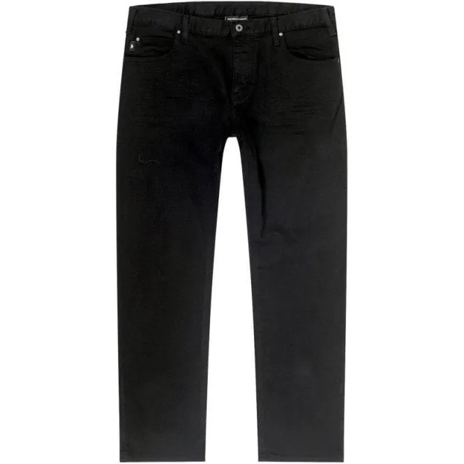 J45 Mens Black Regular Fit Stretch Denim Jeans EAM10286