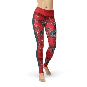 Jean Holiday Ornaments Leggings