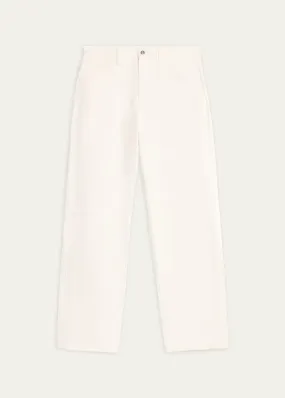 Jil Sander Men's Off White Straight-Leg Jeans