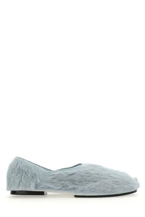 Jil Sander Textured Pointed Toe Ballerinas