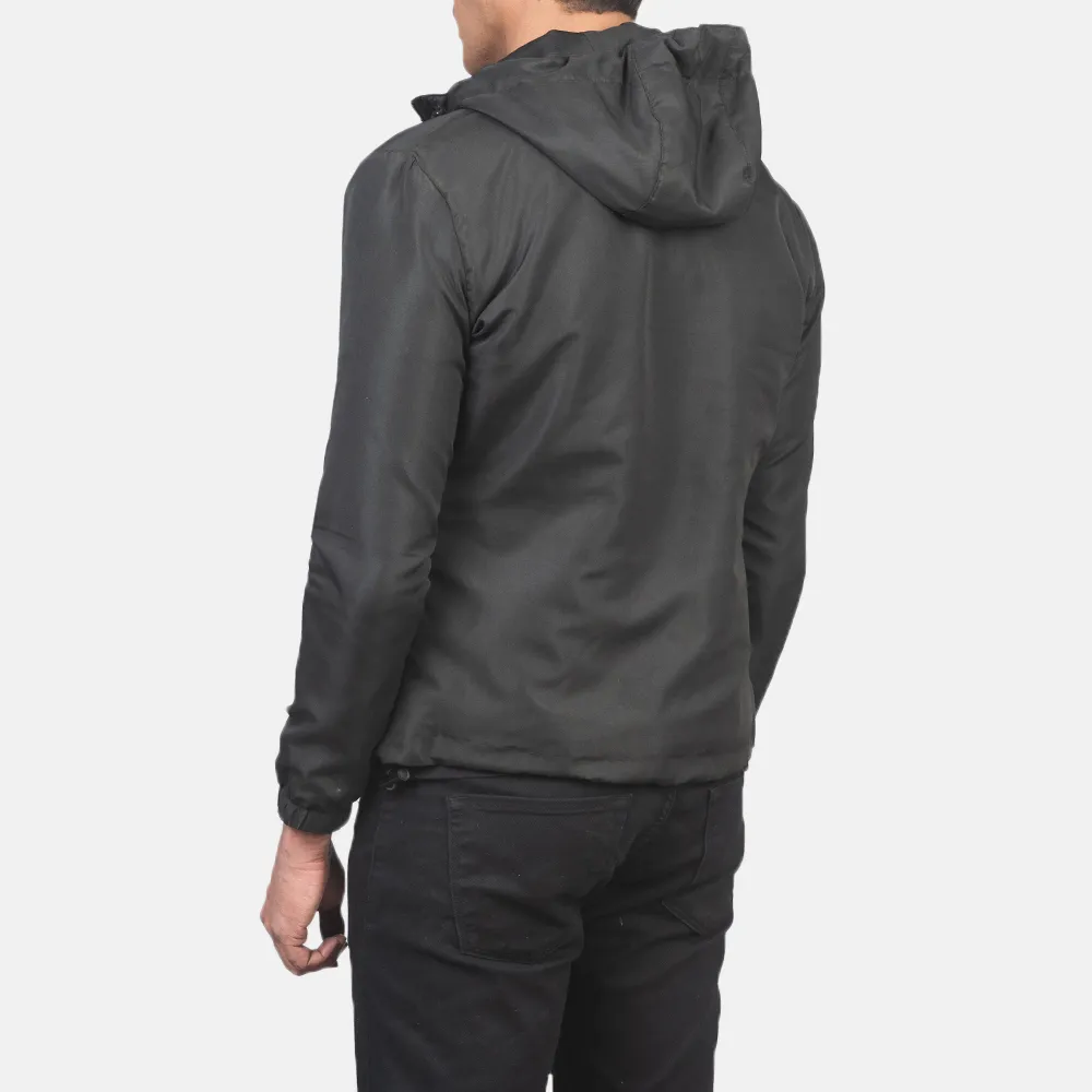 Jimmy Black Hooded Windbreaker Jacket