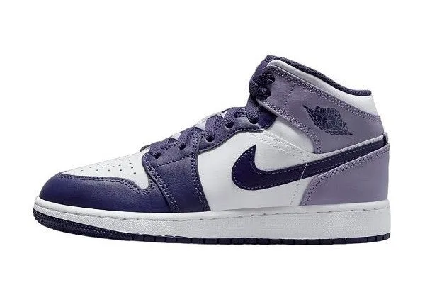 Jordan 1 Mid White Sky J Purple (GS)