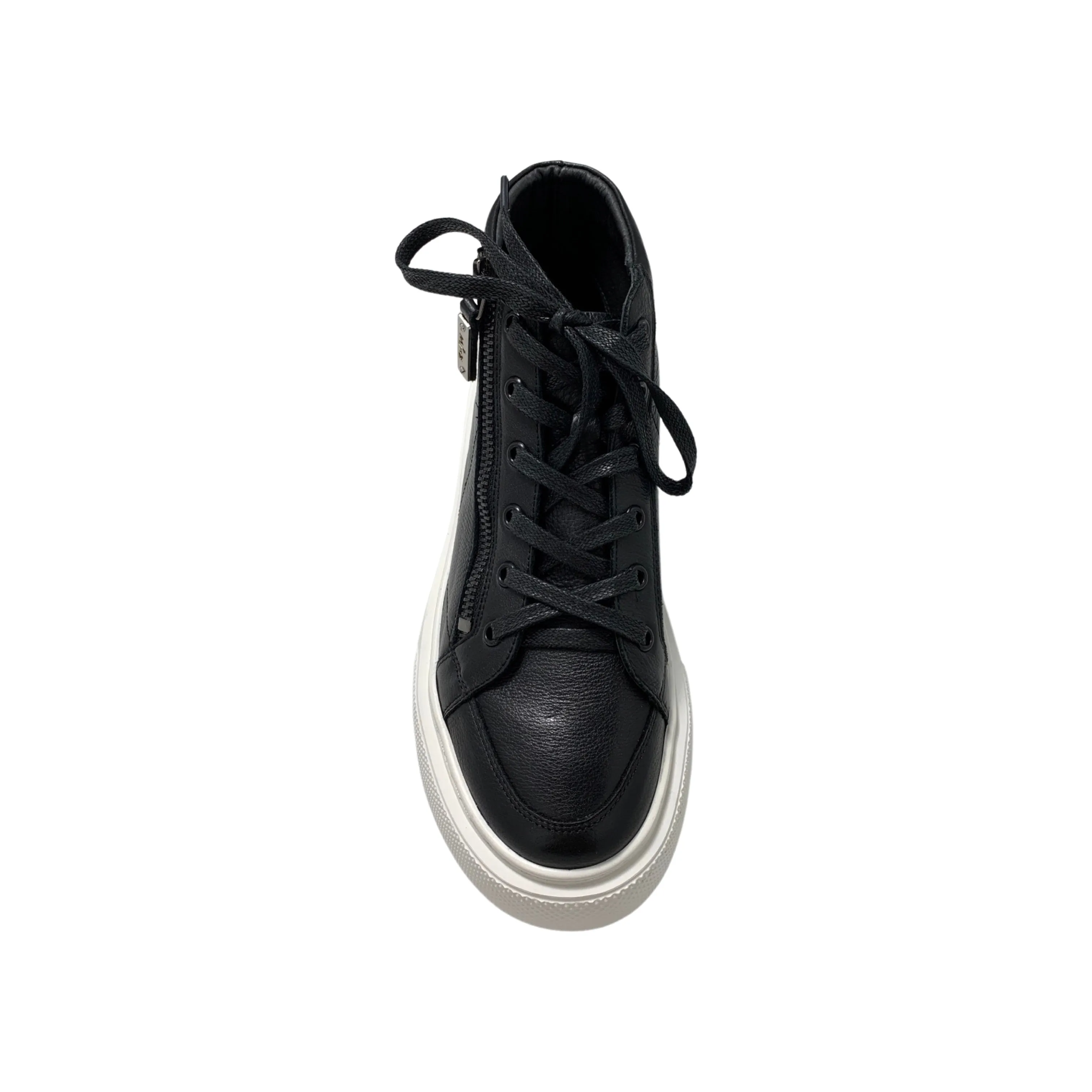 Juniper Black/White Leather Sneaker