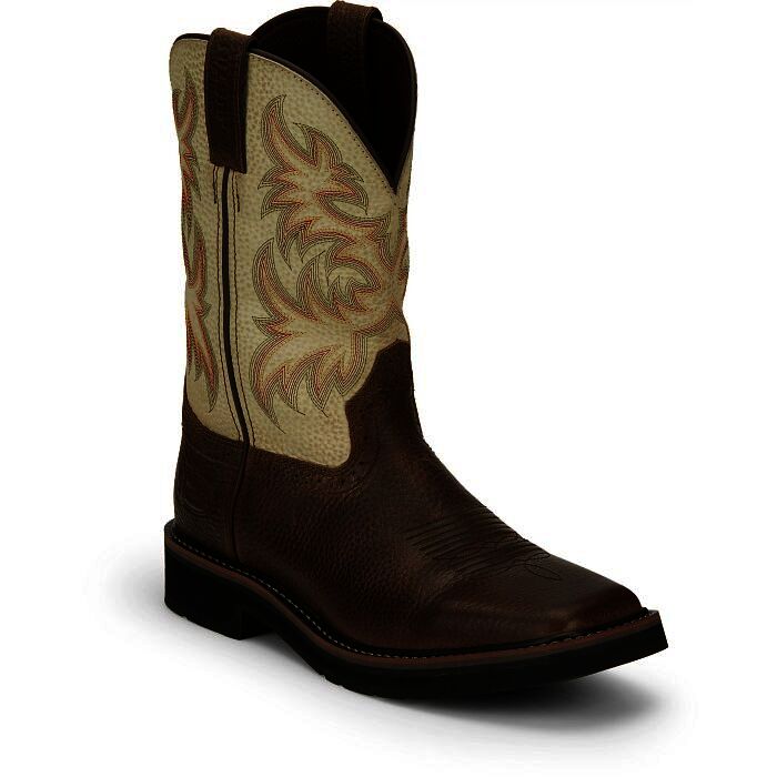 Justin Men's Driller 11-In Work Western Boot in Copper