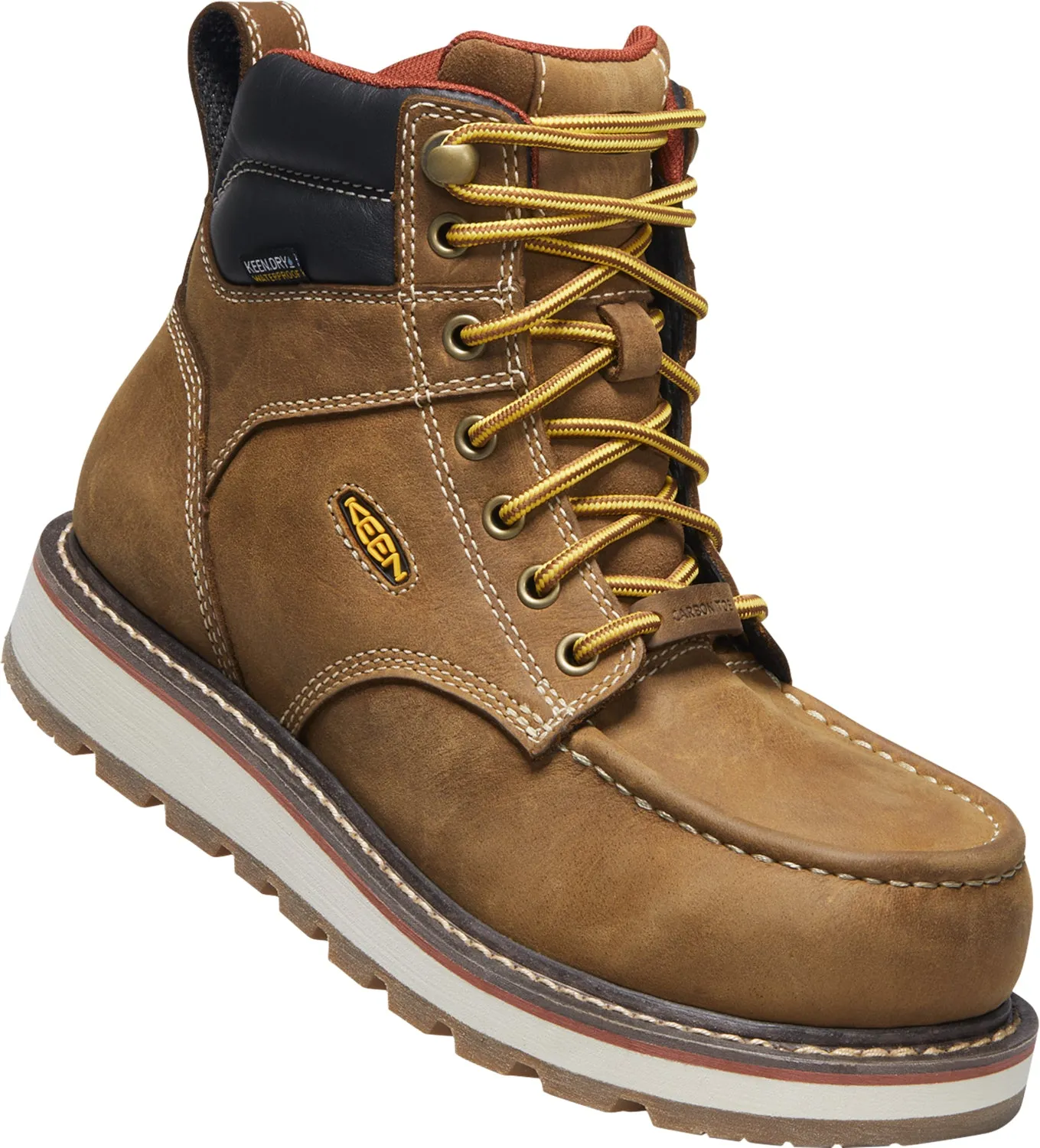 Keen Utility Womens Cincinnati 6in WP Belgian/Sandshell Leather Work Boots