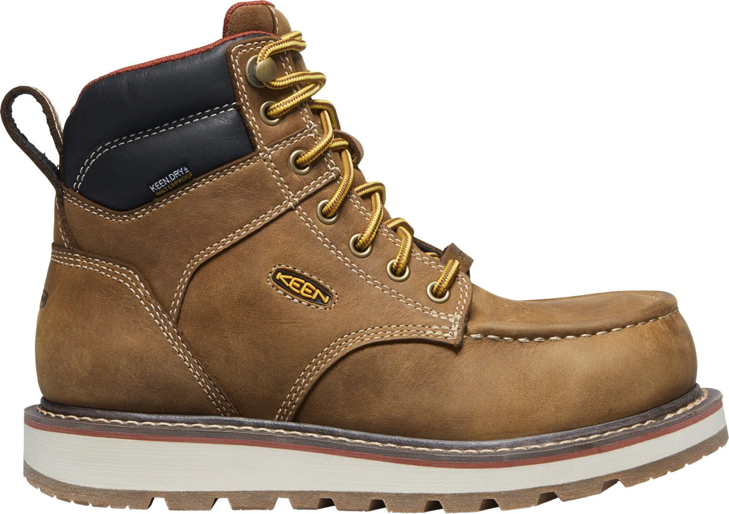 Keen Utility Womens Cincinnati 6in WP Belgian/Sandshell Leather Work Boots