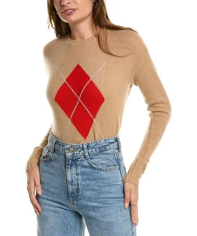 Kier + J Kier+J Crewneck Argyle Cashmere Sweater