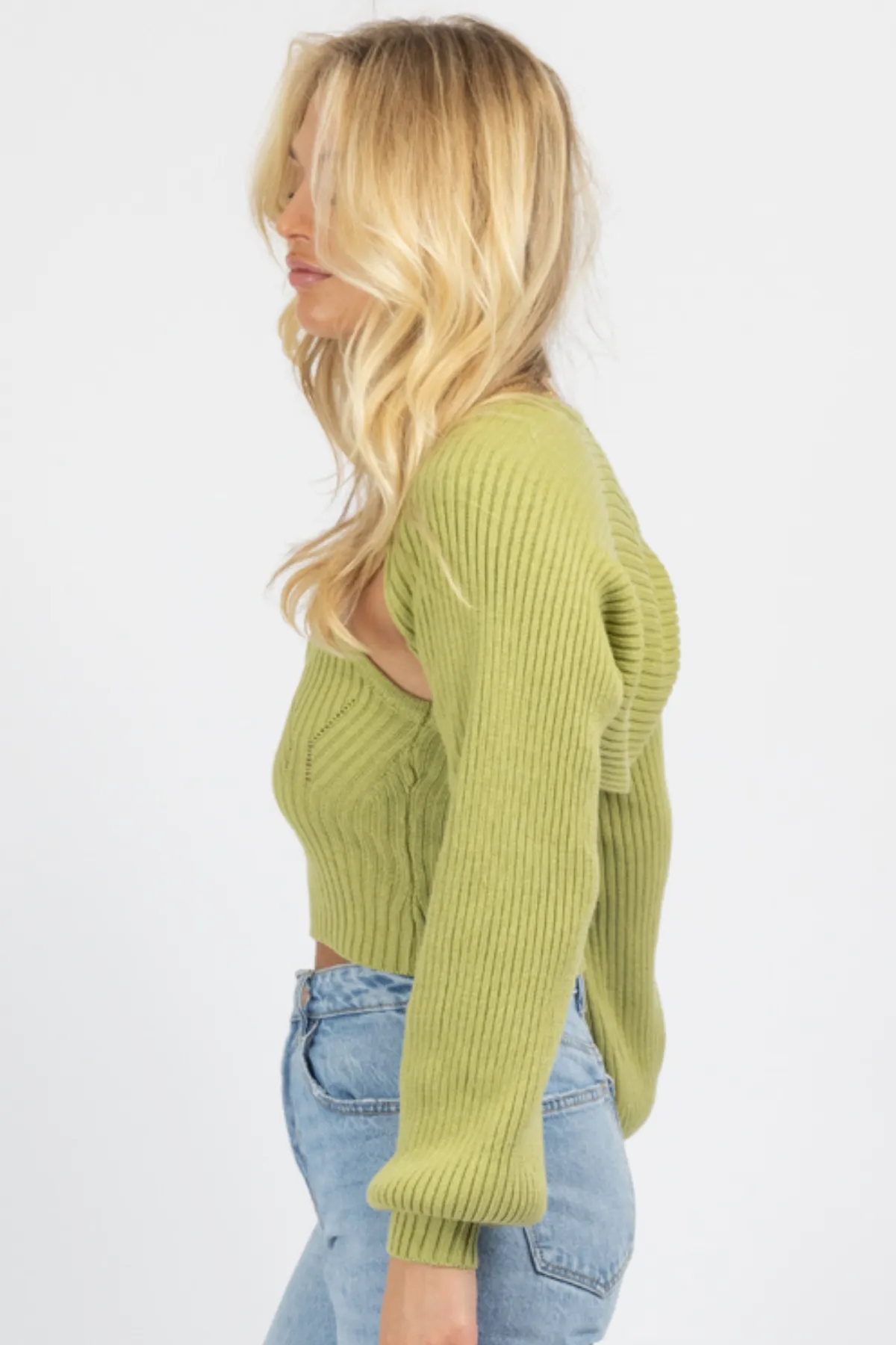 KIWI TUBE TOP + BOLERO SWEATER SET