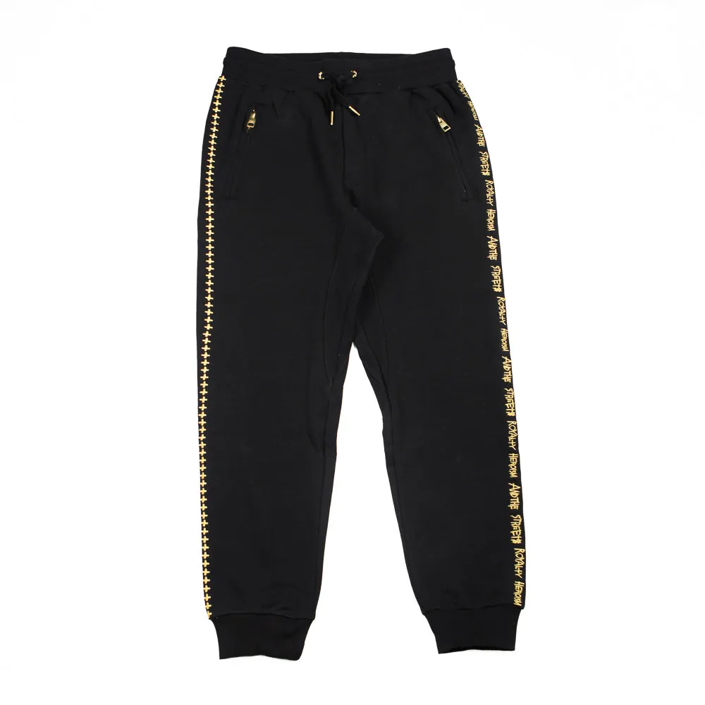 Ksubi 23 Restore Trak Pant (Jet Black/Metallic Gold)