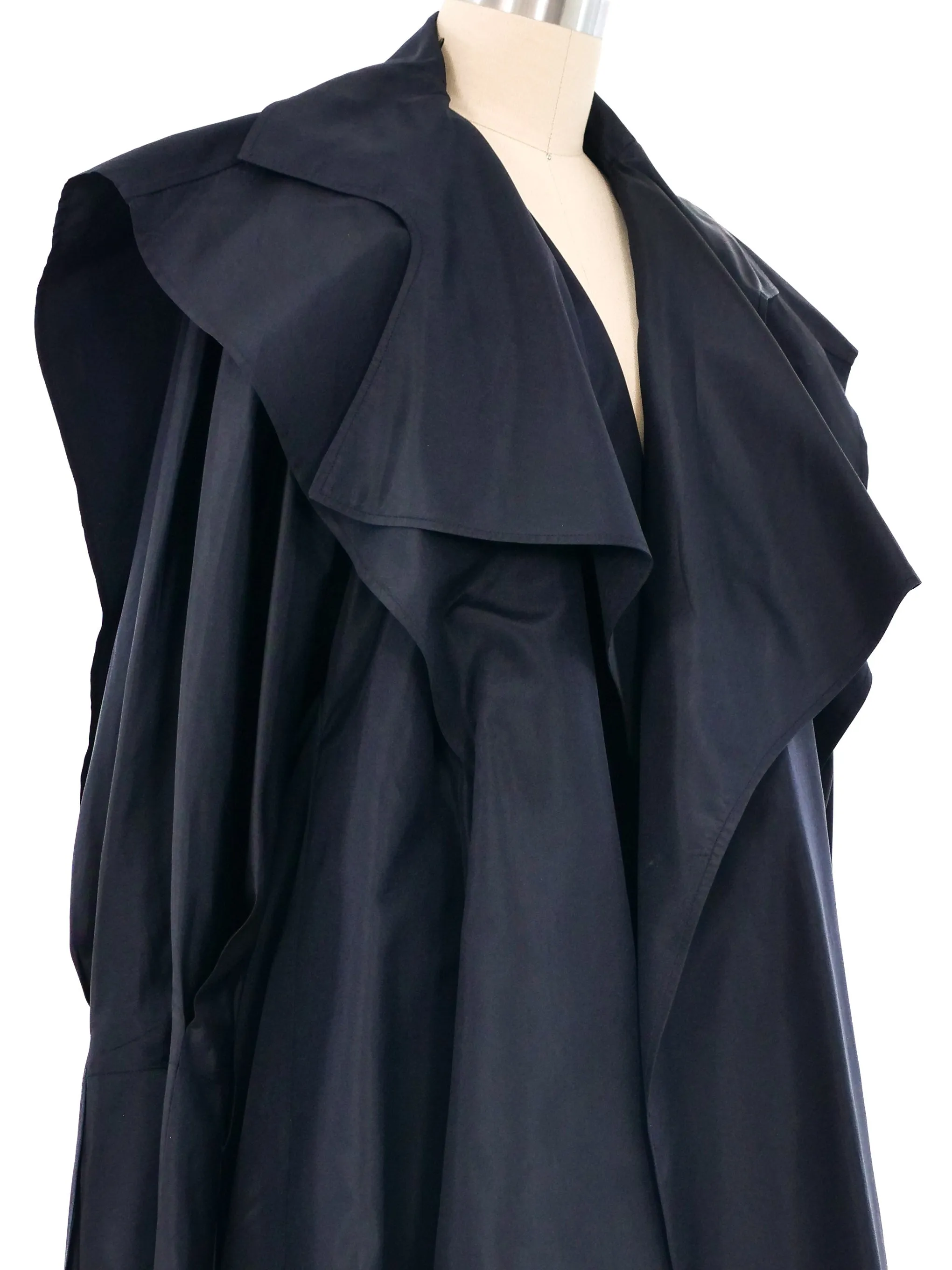 Lanvin Split Back Taffeta Opera Coat