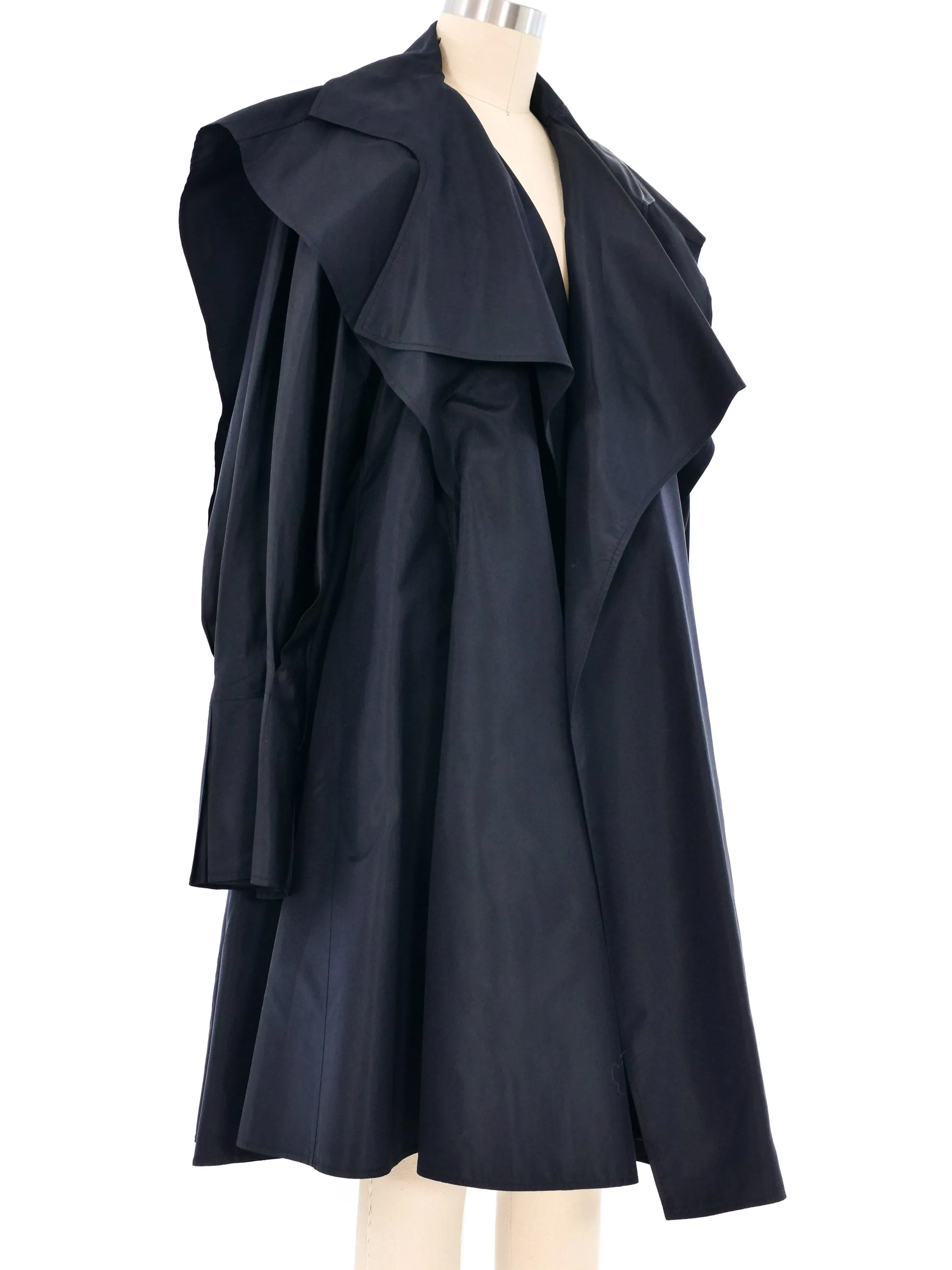 Lanvin Split Back Taffeta Opera Coat